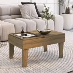 EXIT - Mesa de Centro 68x42x35 cm Marrón Veneza