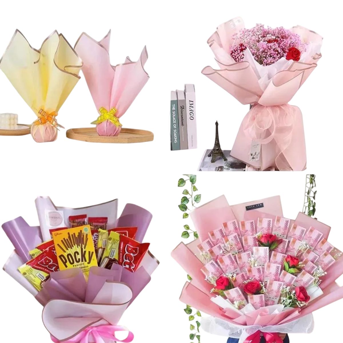 GENERICO - Papel Coreano Para Arreglos De Flores 20 Pcs