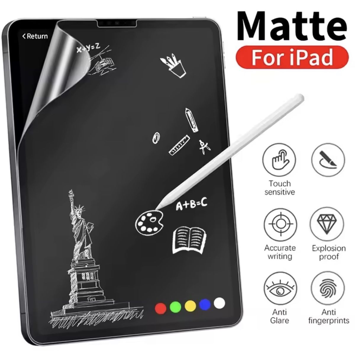 GENERICO - Lámina de Hidrogel Para iPad 10.9 Decima Generacion - MATTE