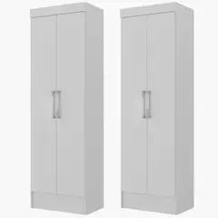 MOVELARIA - COMBO 2 CLOSET MULTIUSO 2 PUERTAS BLANCO BLANCO RB20X2