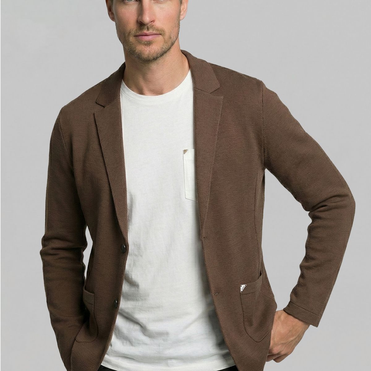 NEW MAN - Cardigan Dover Mocha New Man