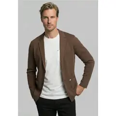 NEW MAN - Cardigan Dover Mocha