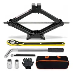 GENERICO - Juego De Gato De Doble Horquilla De 3000kg Gato+ Accesorios BELUG