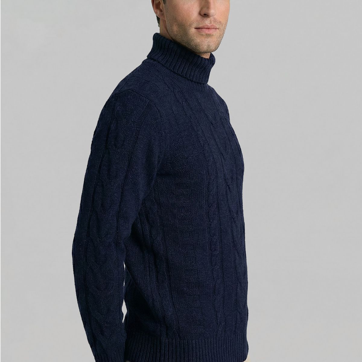 NEW MAN - Sweater Arezzo Navy Melange New Man