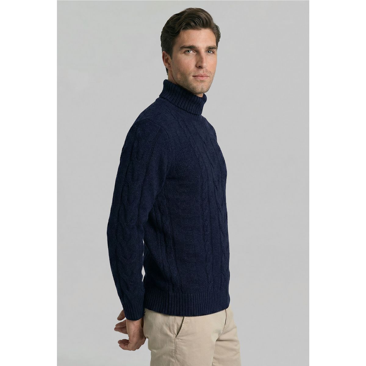 NEW MAN - Sweater Arezzo Navy Melange New Man