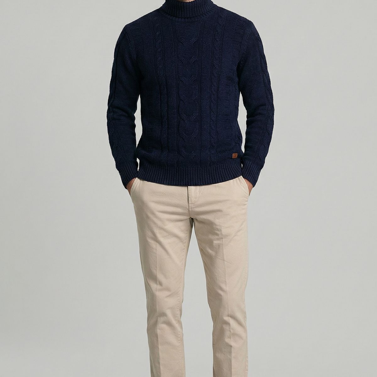 NEW MAN - Sweater Arezzo Navy Melange New Man
