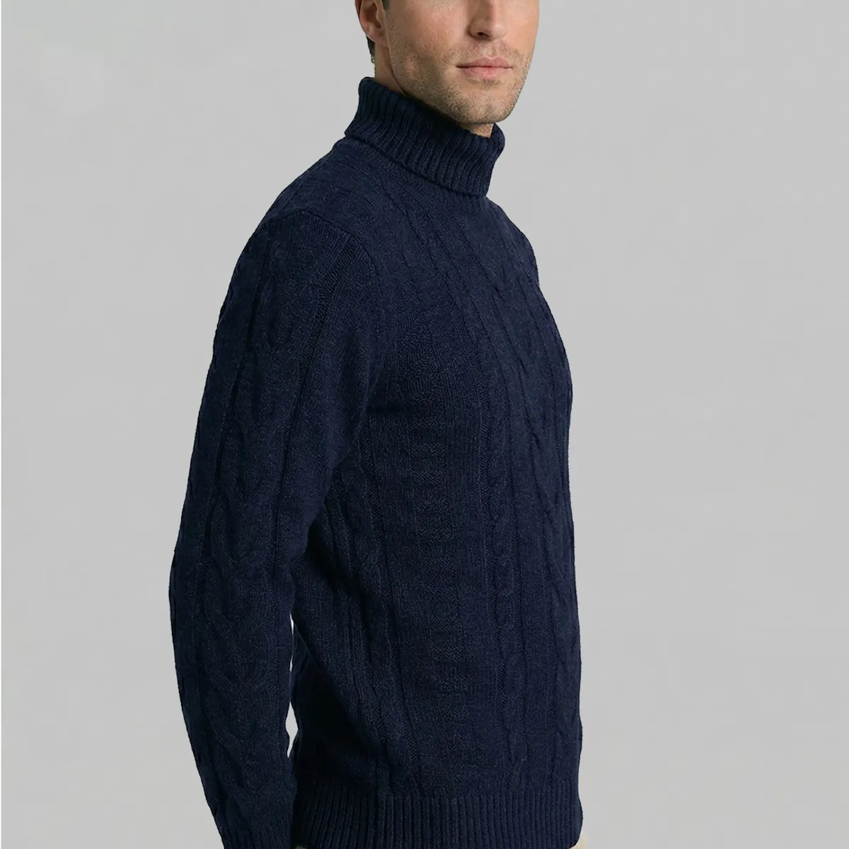 NEW MAN - Sweater Arezzo Navy Melange New Man