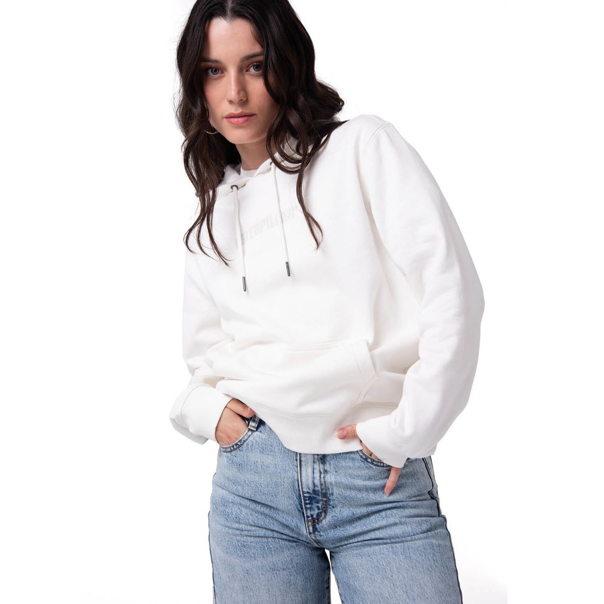 CAT - Polerón Mujer W Fleece Caterpillar Blanco CAT