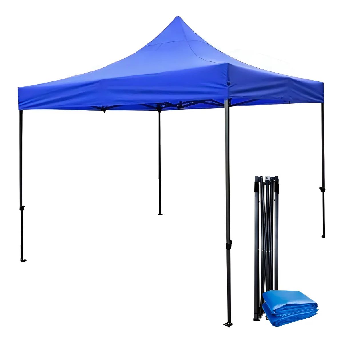 GENERICO - Toldo Plegable 3x3 metros Lona Impermeable Acero Resistente Jardin Sombra
