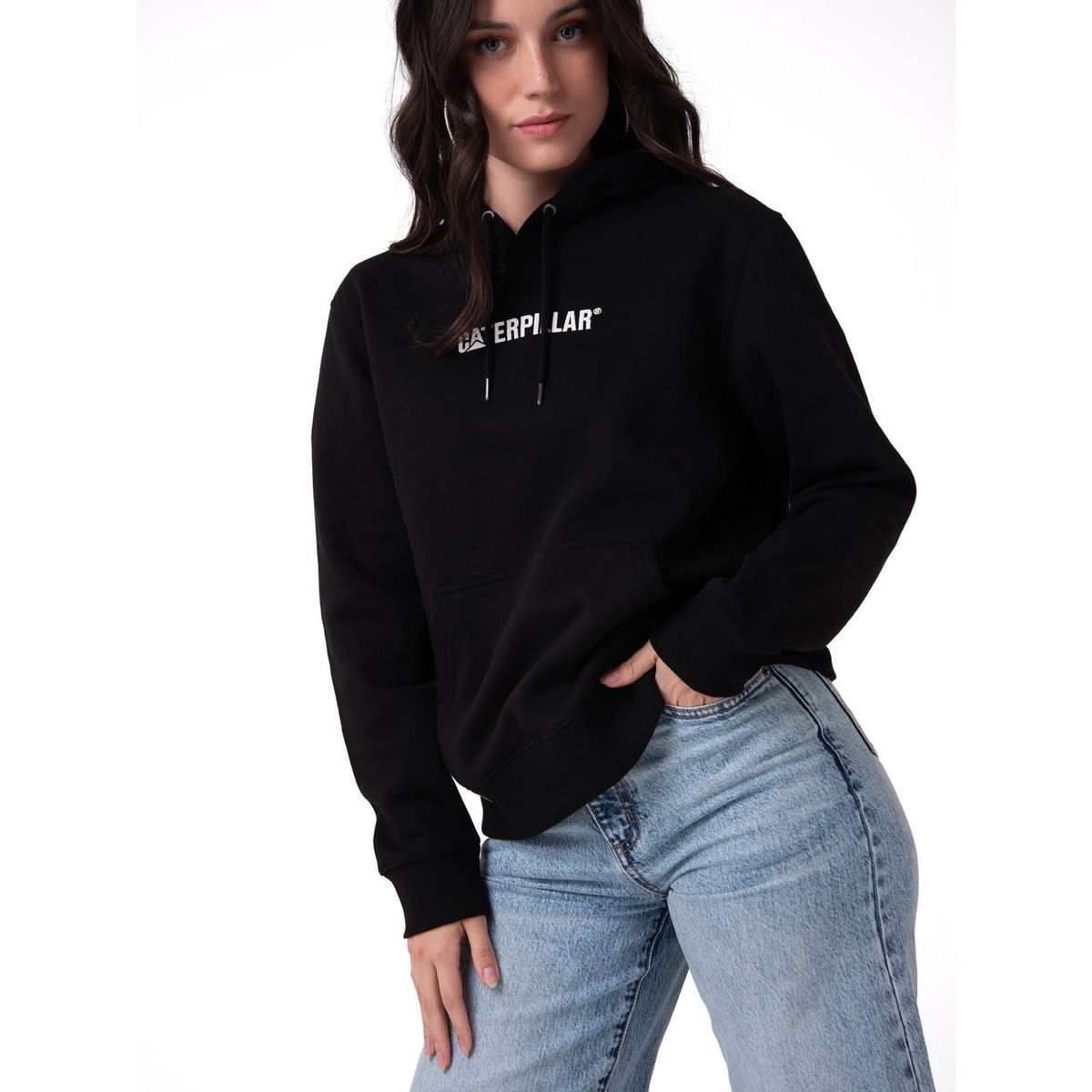 CAT - Polerón Mujer W Fleece Caterpillar Negro CAT