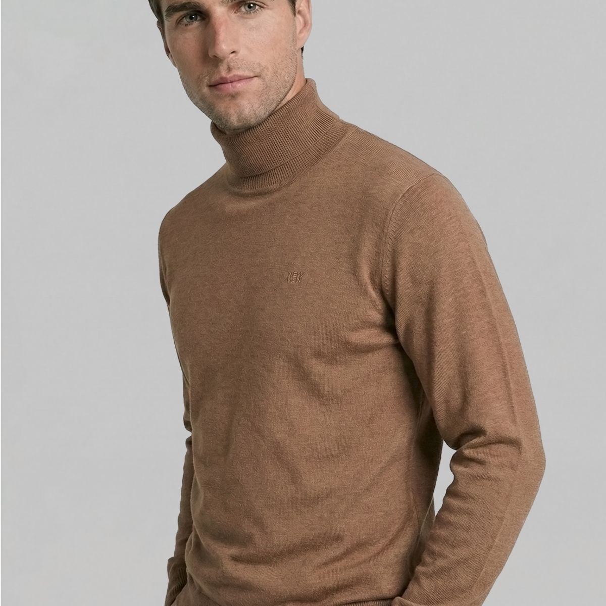 NEW MAN - Sweater Arganza Camel Melange New Man