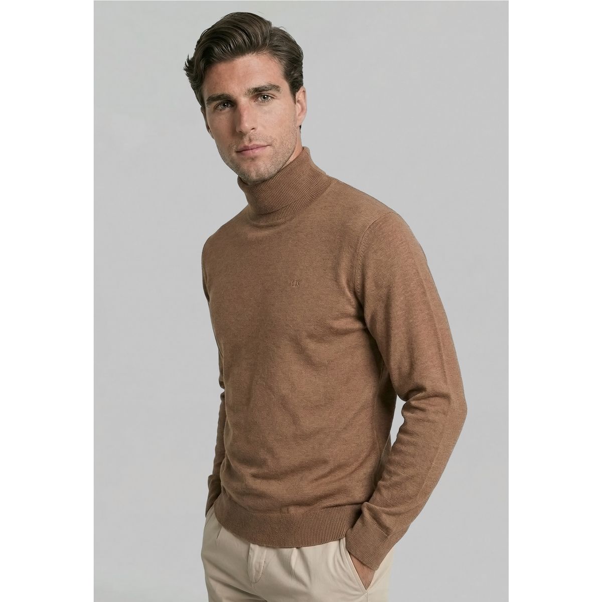 NEW MAN - Sweater Arganza Camel Melange New Man