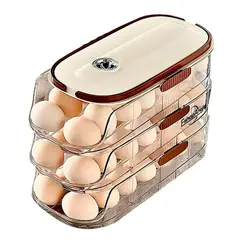 ESHOPANGIE - Organizador De Huevo Automatico 3 Niveles Dispensador Nevera