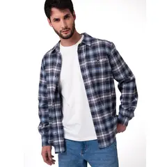 CAT - Camisa Manga Larga Hombre Classic Flannel Azul