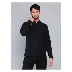 ARROW - Polera Pique Regular Fit Negro