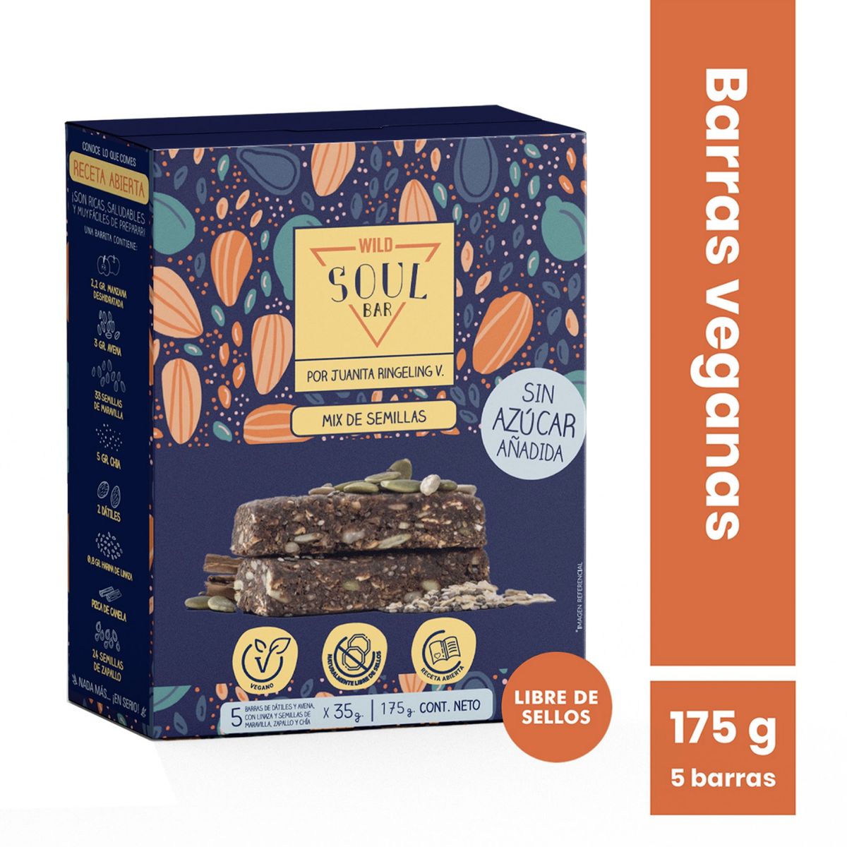 WILD FOODS - Barra de cereal Wild Soul bar - Semillas 5 unidades