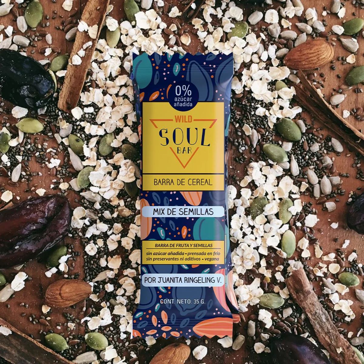 WILD FOODS - Barra de cereal Wild Soul bar - Semillas 5 unidades