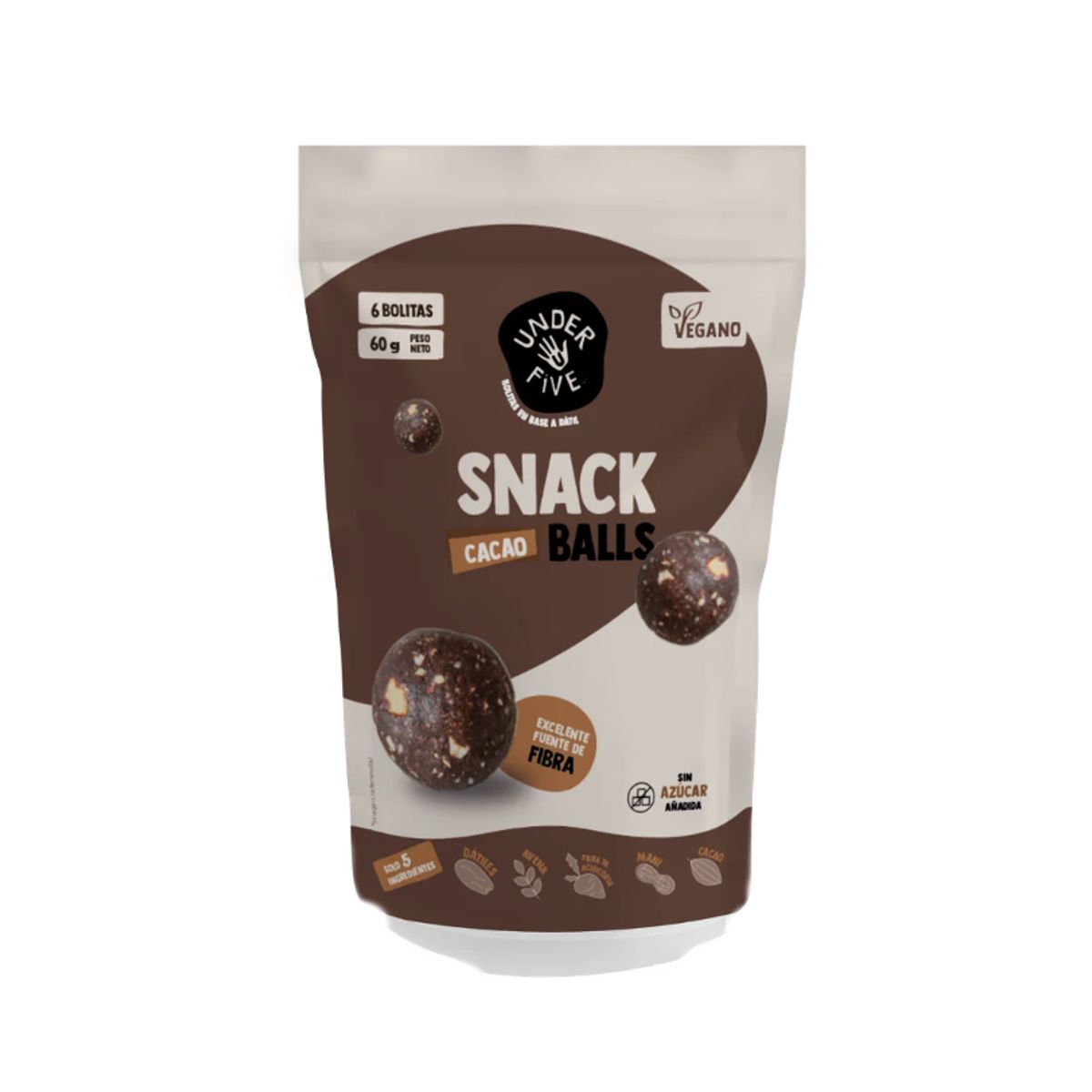 UNDERFIVE - Snack Balls Underfive - Cacao 6 unidades