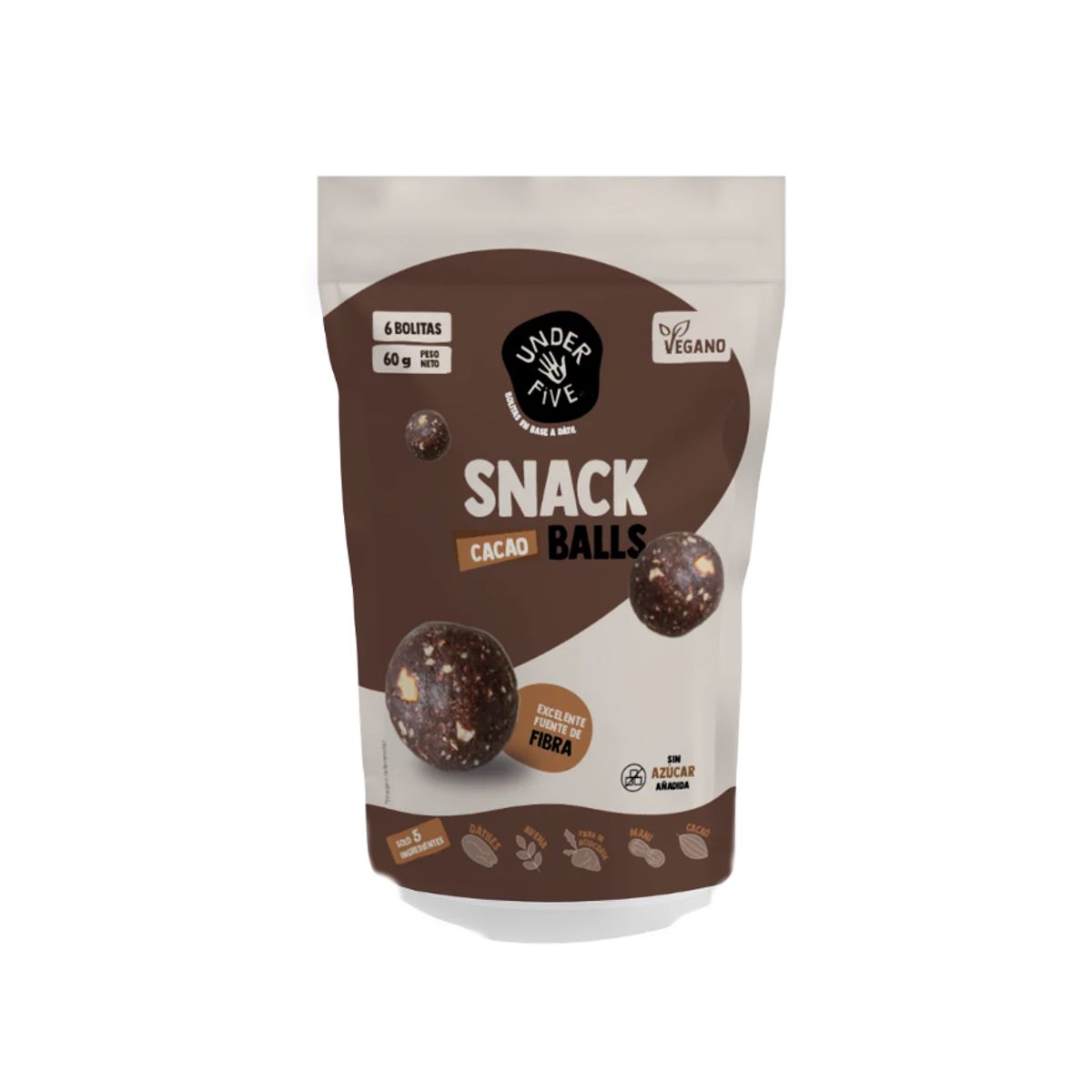 UNDERFIVE - Snack Balls Underfive - Cacao 6 unidades