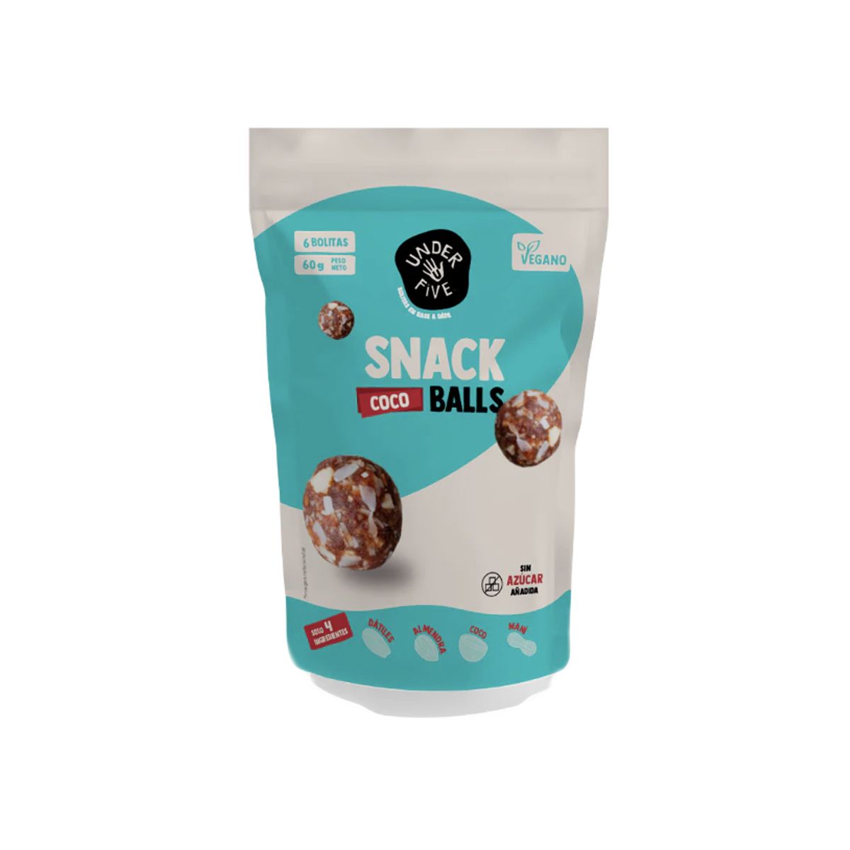 UNDERFIVE - Snack Balls Underfive - Coco 6 unidades