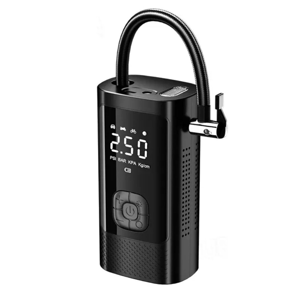 GENERICO - Compresor Aire 150psi Auto Moto Bicicleta Power Bank 6000mah Color NEGRO - 271053 BELUG