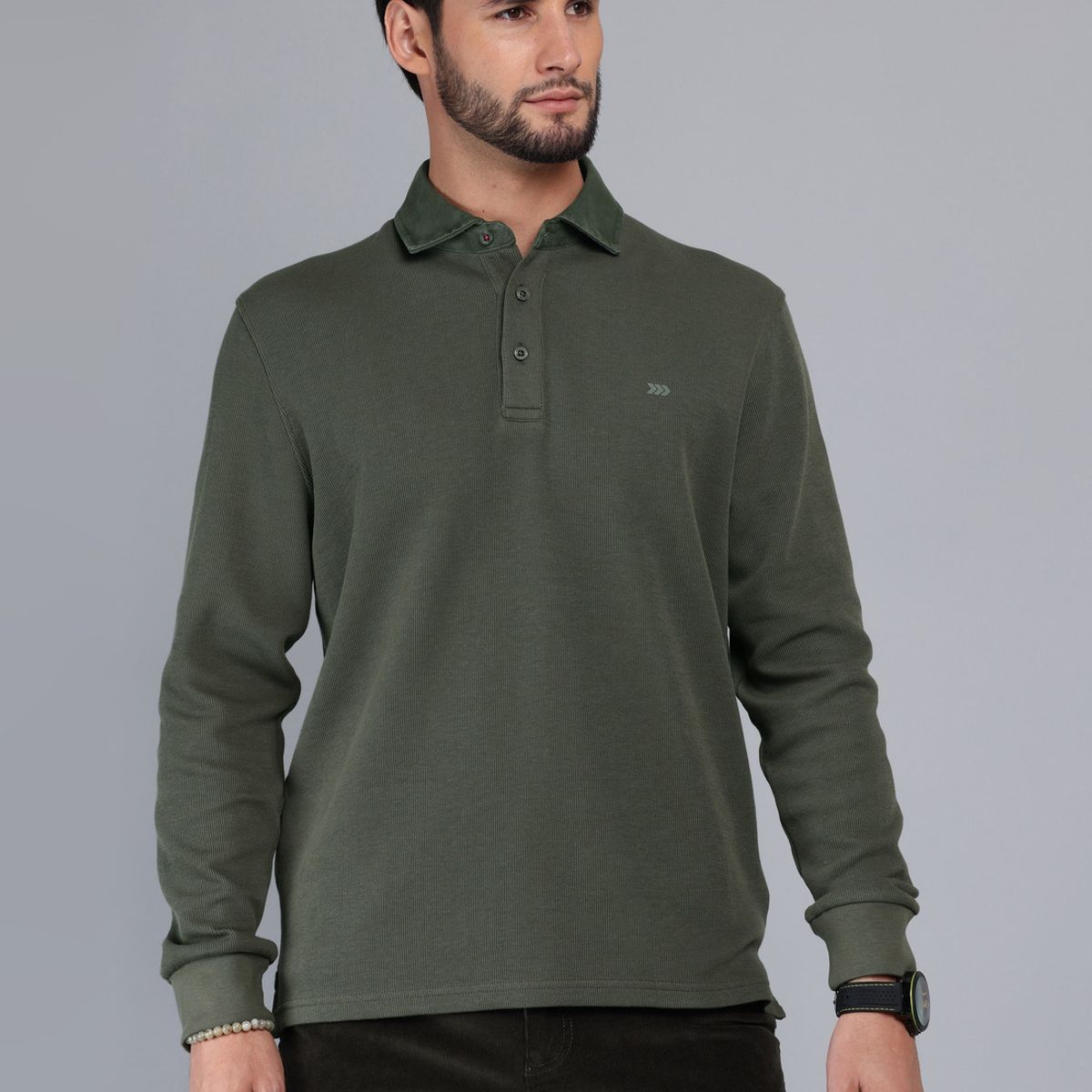 ARROW - Polera Stone Wash Regular Fit Verde Arrow ARROW