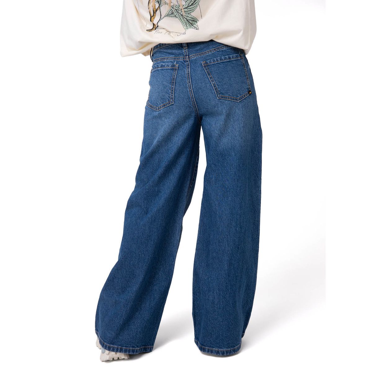 CAT - Jeans Wide Leg Mujer Denim Azul CAT