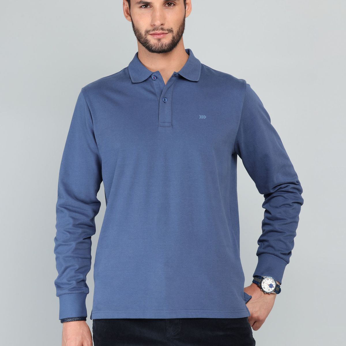 ARROW - Polera Lisa Manga Larga Regular Fit Denim Arrow ARROW