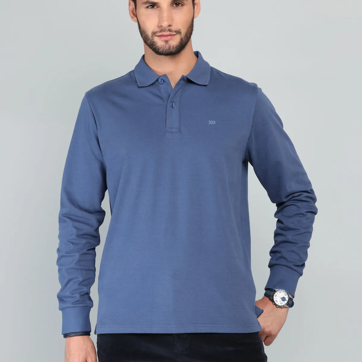 ARROW - Polera Lisa Manga Larga Regular Fit Denim Arrow ARROW