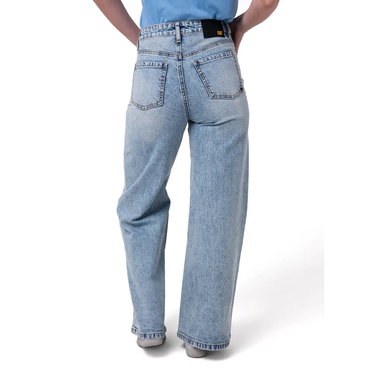 CAT - Jeans Wide Leg Mujer Denim Azul Claro CAT