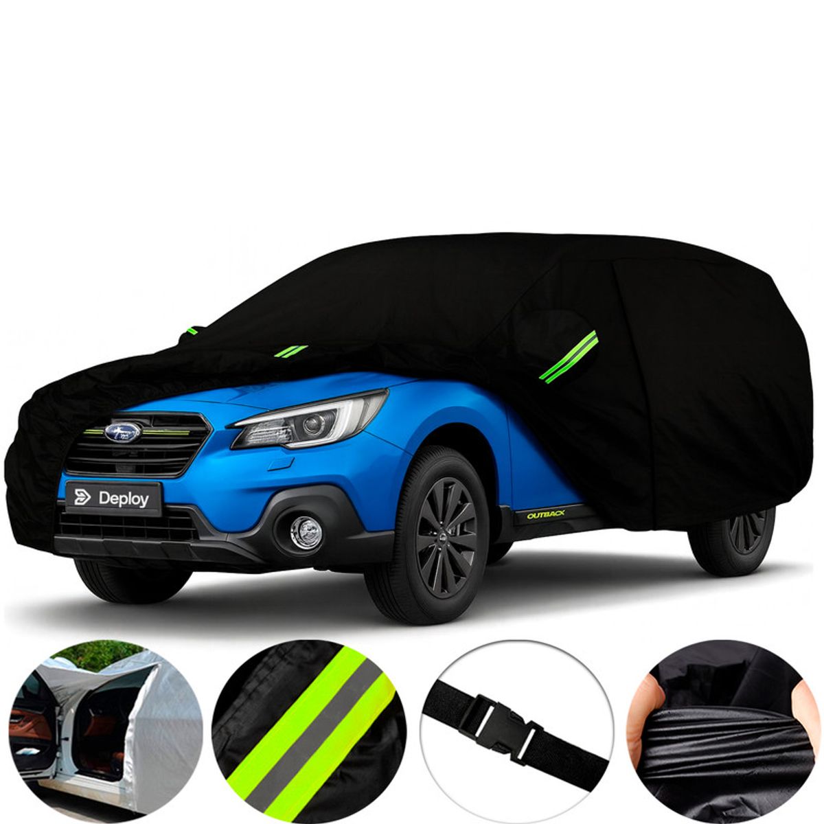 Carpa Cubre Auto Premium Resistencia Total Interior Felpa - Negro - XXXL, marca GENERICO - Foto Principal