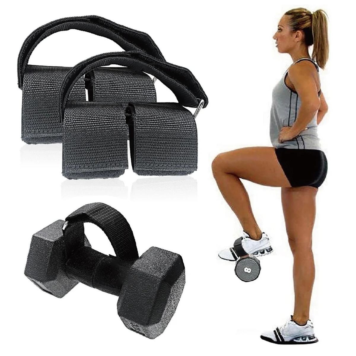 GENERICO - Correas Tobilleras Para Mancuernas Entrenamiento Pierna Gym
