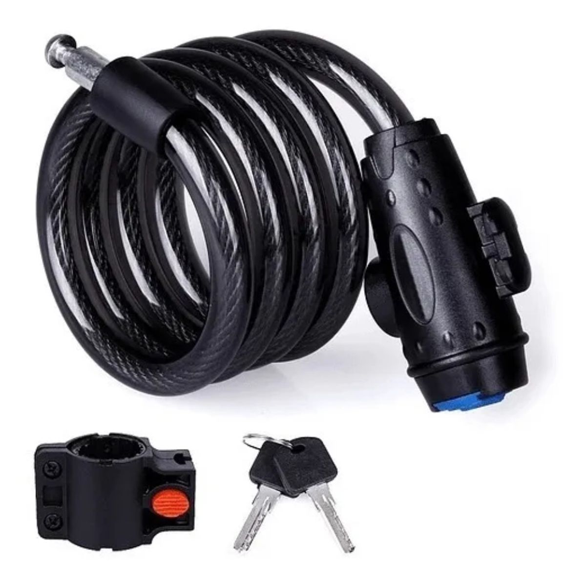 GENERICO - Candado Para Bicicleta Con Soporte Color Negro BELUG