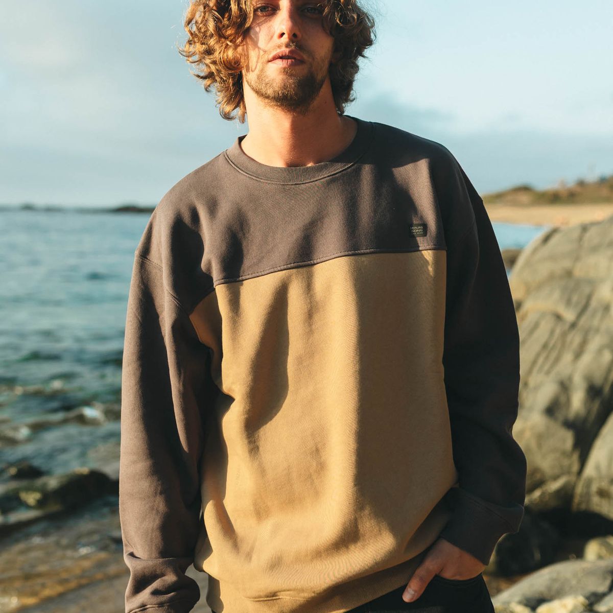 MAUI AND SONS - Poleron CR Luau Beige Hombre Maui And Sons