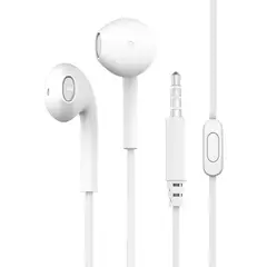 KBOD - Audífonos Con Cable Jack Y Micrófono Para Teléfonos Fon 10019 Blanco