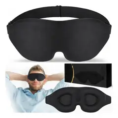 GENERICO - Máscara Antifaz Para Dormir Tapa Ojos Sueño Dormir Viajar Negro BELUG