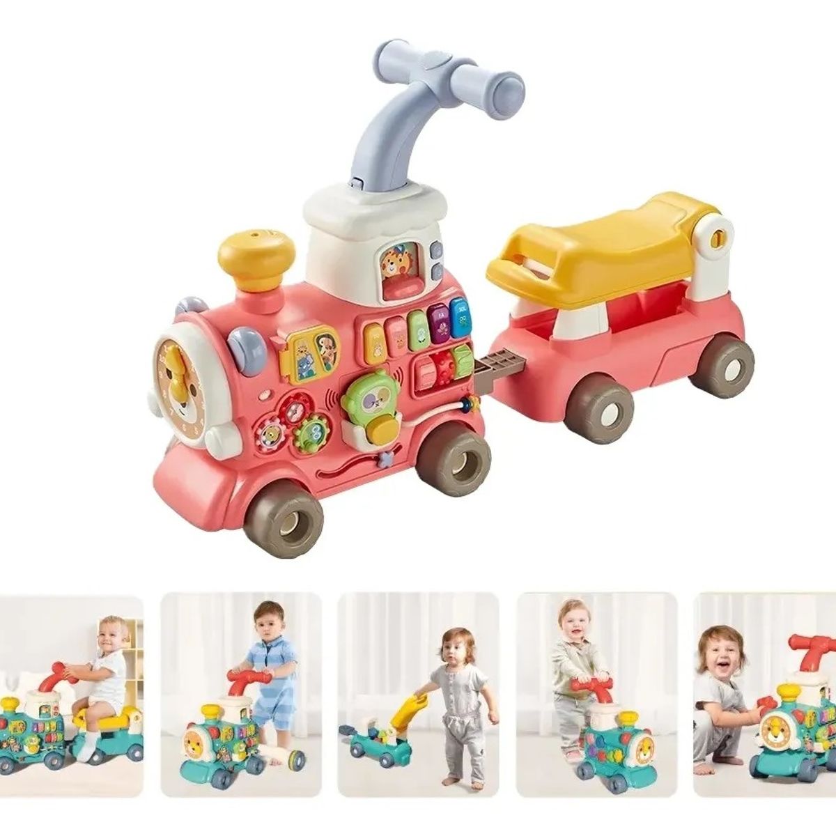 GENERICO - Andadera Bebe Caminador Multifuncional Bebes Trencito 5 En 1