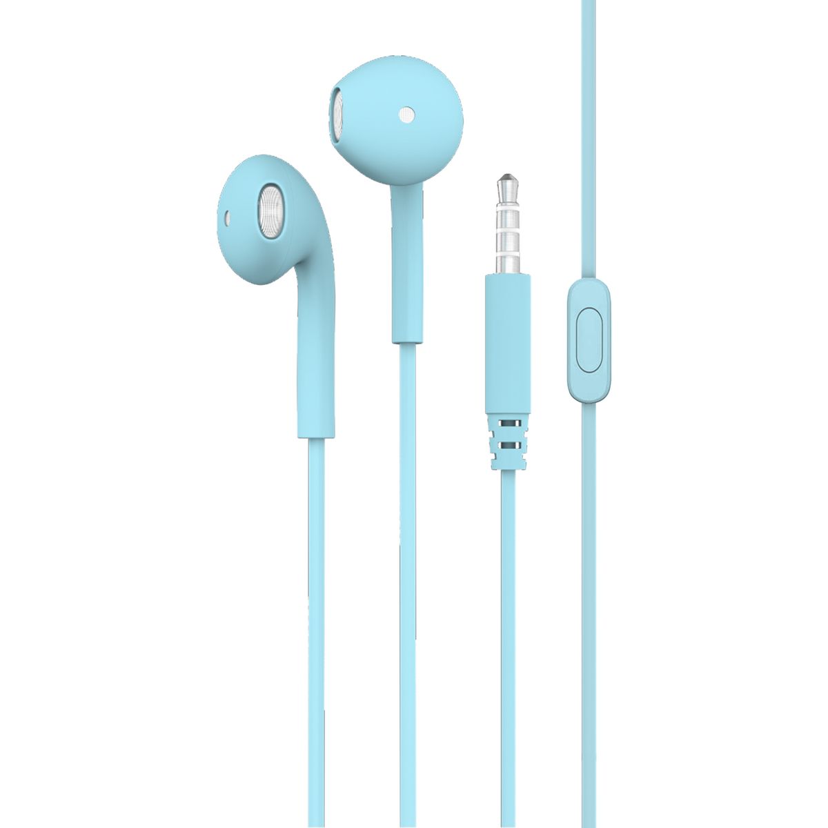 KBOD - Audífonos Con Cable Jack Y Micrófono Para Teléfonos Kbod Fon 10019 Celeste