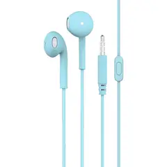 KBOD - Audífonos Con Cable Jack Y Micrófono Para Teléfonos Fon 10019 Celeste