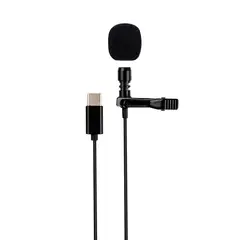 GENERICO - Micrófono Lavalier de Solapa con Cable Tipo C Audio Claro para Grabaciones