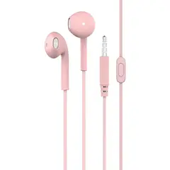 KBOD - Audífonos Con Cable Jack Y Micrófono Para Teléfonos Fon 10019 Rosa
