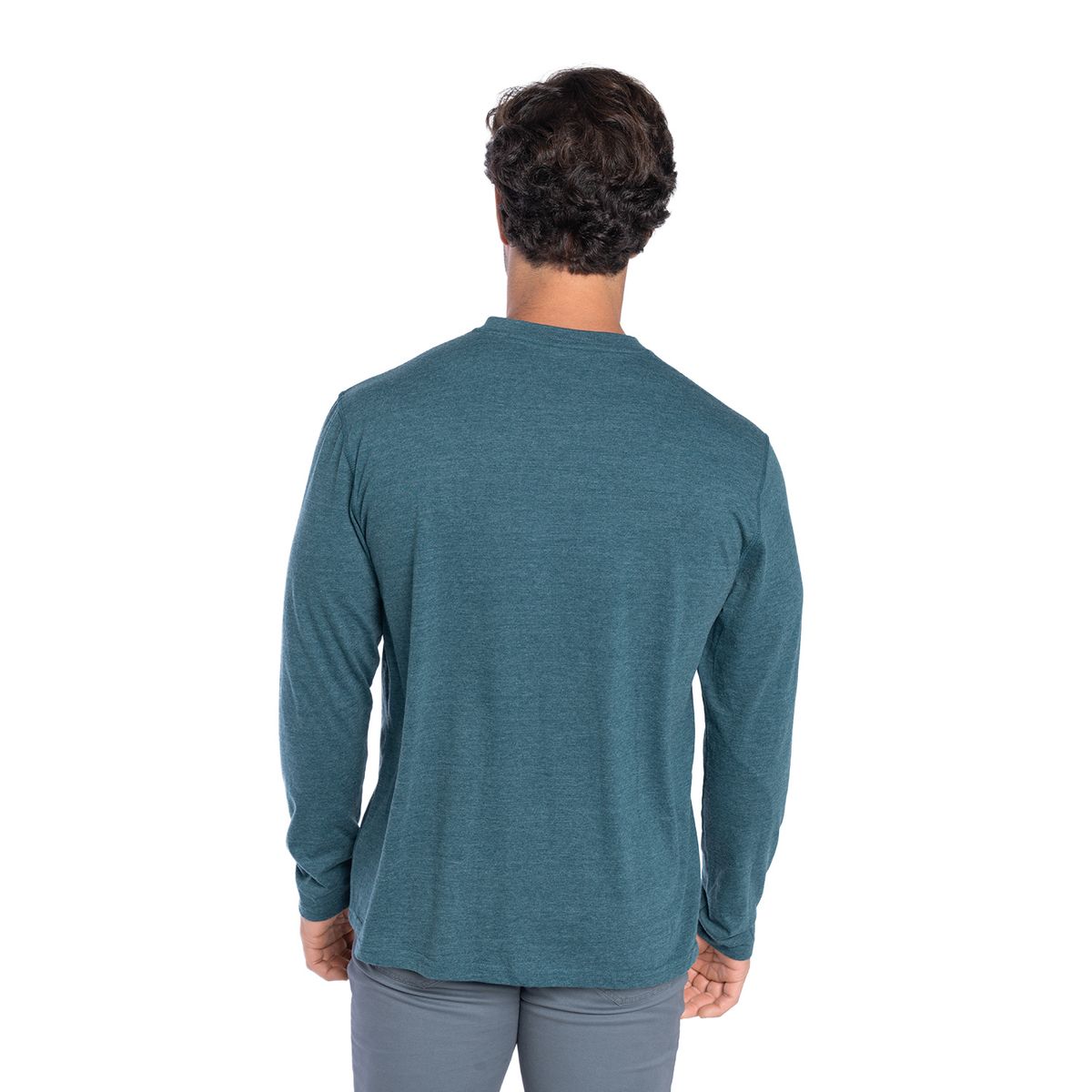 KOTTING - Polera Manga Larga Cuello Redondo Botones Hombre