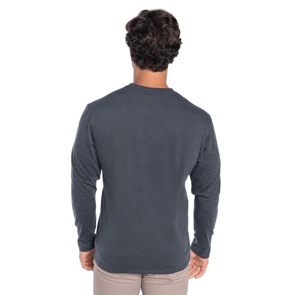 KOTTING - Polera Manga Larga Cuello Redondo Botones Hombre