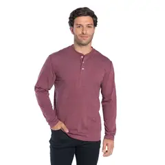 KOTTING - Polera Manga Larga Cuello Redondo Botones Hombre