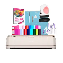 CRICUT - Kit Plotter Maker + Mini Plancha Hoby E Insumos