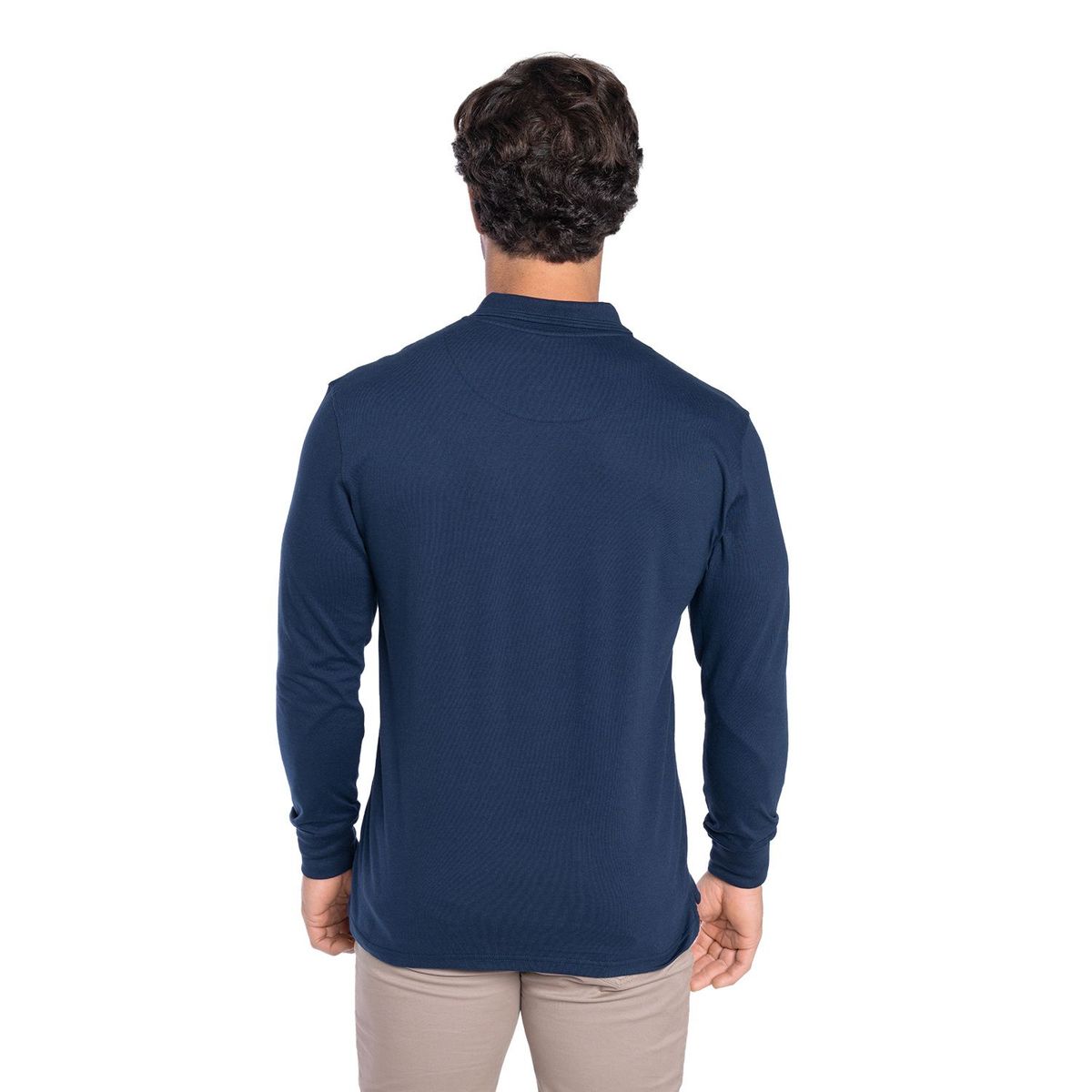 KOTTING - Polera Manga Larga Jersey Cuello Polo Hombre