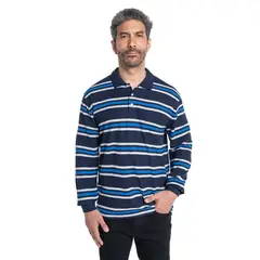 KOTTING - Polera Manga Larga Piqué Rayas Hombre