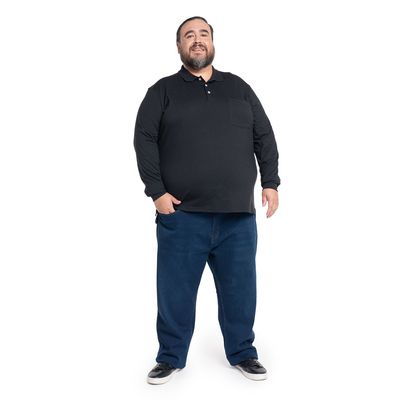 Imagen 2 del producto Polera Manga Larga Jersey Cuello Polo Hombre