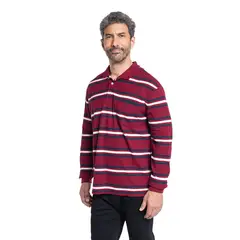 KOTTING - Polera Manga Larga Piqué Rayas Hombre