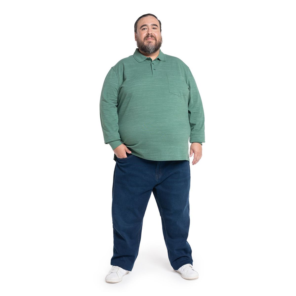 KOTTING - Polera Manga Larga Piqué Hombre
